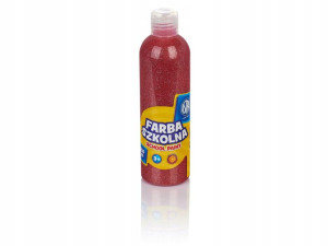 Farba plakatowa Astra 250 ml czerwona brokatowa