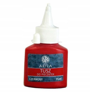 Tusz do pieczątek Astra 35 ml Czerwony