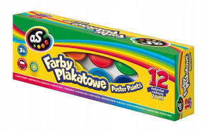 Farby plakatowe ASTRA As 12 kolorów 20 ml