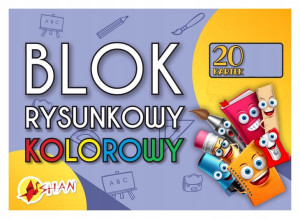 Blok rysunkowy szkolny A4/20k kolorowy