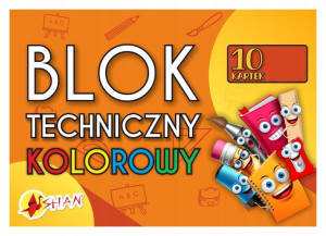 Blok techniczny szkolny A4/10k kolorowy