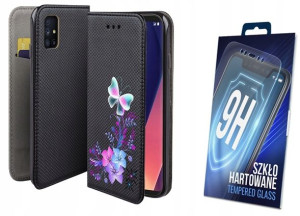 Etui Z Klapką Do Samsung Galaxy M51 Motyl + Szkło