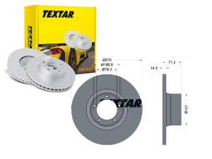 Tarcze Hamulcowe 2szt Ford Przód Transit Textar