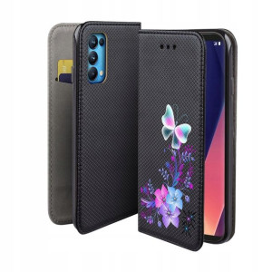 Etui Z Klapką Do Oppo Reno 5 Pro 5g S-magnet Motyl