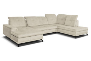 Narożnik BRITTA U 360 CM wypoczynek sofa kanapa regulowane zagłówki VENASI