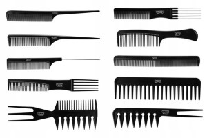 Zestaw 10 Grzebieni Fryzjerskich + Etui