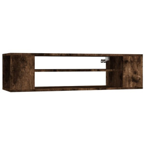 Wisząca szafka pod TV, przydymiony dąb, 100x30x26,5 cm