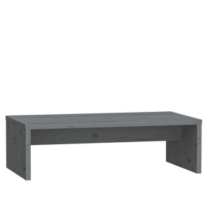 Podstawka na monitor, szara, 50x27x15 cm, lite drewno sosnowe