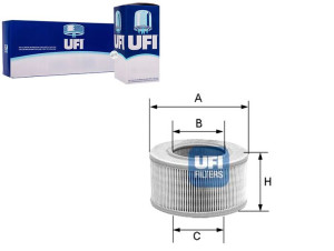 Filtr Powietrza Seicento 1.1 00- Ufi