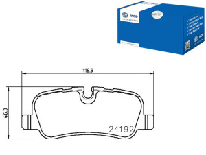 Klocki Hamulcowe Hella Pagid Lr015519 Lr032060 Lr0