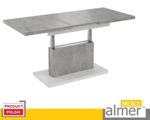 Ławostół L58-2 podnoszony pneumatycznie rozkładany do 200cm jasny atelier
