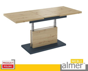 Ławostół L58-2 podnoszony pneumatycznie rozkładany do 200cm dąb artisan
