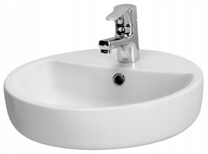 Umywalka nablatowa okrągła 44 cm Cersanit CASPIA