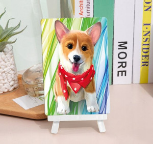 HAFT DIAMENTOWY MOZAIKA 5D Piesek SHIBA Sztaluga