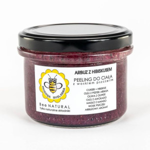 Miodowa Mydlarnia, naturalny peeling do ciała ARBUZ Z HIBISKUSEM, 200g