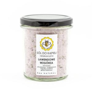 Miodowa Mydlarnia, naturalna sól do kąpieli LAWENDOWE WZGÓRZA, 350g