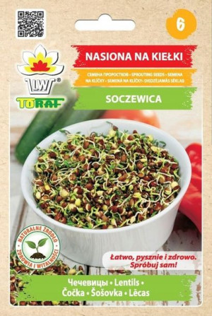 Toraf Nasiona Kiełki Soczewica Zielona Smaczne 20g
