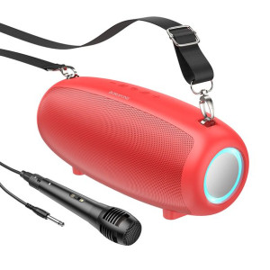 Borofone Głośnik Bezprzewodowy Bluetooth Z Mikrofonem Czerwony
