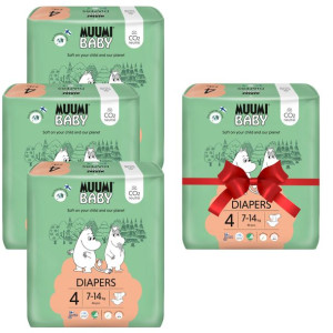 Muumi Pieluszki 4 Maxi 7-14 Kg 46 Szt 3+1 Gratis