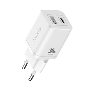 Ładowarka Sieciowa C80 Super Si - Usb + Typ C - Pd 30w Qc 3.0 18w 3a Biała