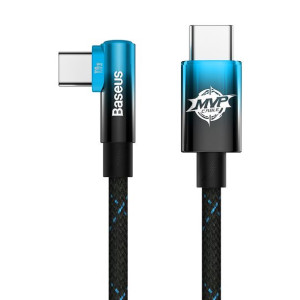 Baseus Kabel Mvp 2 - Typ C Na Typ C - Kątowy 100w 2 Metry Czarno-niebieski