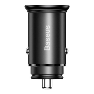Baseus Ładowarka Samochodowa Circular Metal Pps - Usb + Typ C - Qc Pd 30w