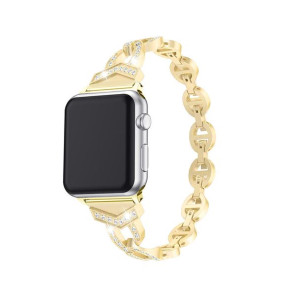 Pasek Bransoletka Do Apple Watch 42/44/45 Wzór 3 Złota