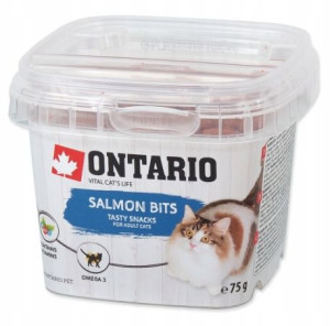 Ontario Smaczki Przysmak dla Kotów z Łososiem 75g