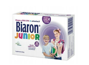 Biaron Junior Omega 3 + DHA i EPA + wit D 30 kaps