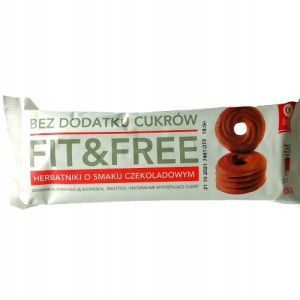 Ciastka Czekoladowe Bez Cukru 120g Fit&free