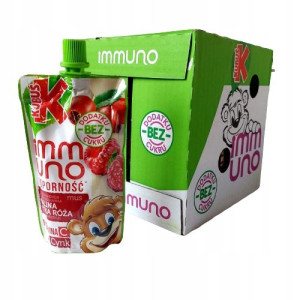 Kubuś Mus Immuno Malina Dzika Róża 100g X 12 Szt