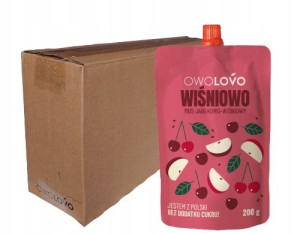 Owolovo Mus Jabłkowo - Wiśniowy 200g X 16szt