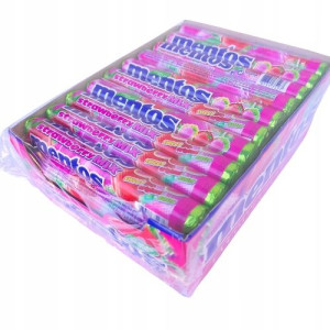Drażetki Mentos Strawberry Mix Truskawkowe 40szt