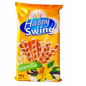 Rurki Waflowe Happy Swing 150g Z Kremem Waniliowym