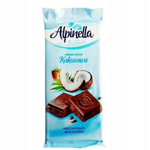 Czekolada Mleczna Alpinella Kokosowa 90g