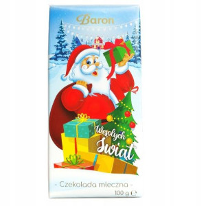 Baron Świateczna Czekolada Mleczna 100g