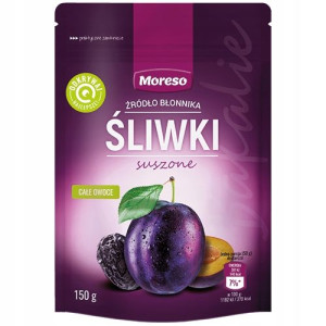 Śliwki Suszone Całe Owoce Moreso 150g