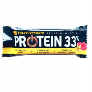 Go On Baton Protein 33% Waniliowo Malinowy 50g
