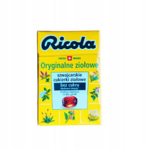 Ricola Oryginalne Ziołowe Cukierki Bez Cukru 27,5g