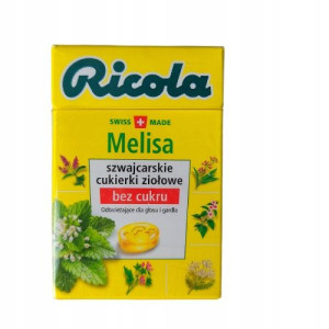 Ricola Melisa Cukierki Ziołowe Bez Cukru 27,5 G