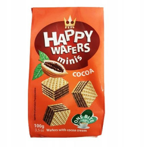 Wafle Happy Wafers Minis Cocoa Kakaowe Flis 100g