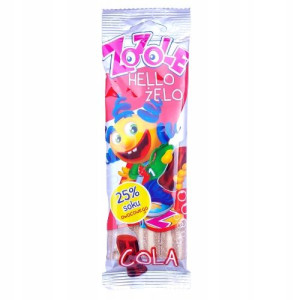 Zozole Żelki Hello Cola Super Kwaśne Paski 75g