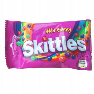 Skittles Wild Berry Owocowe Cukierki Jagodowe 38g