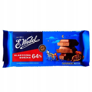 Czekolada Klasyczna Gorzka 64% Kakao 90g E. Wedel