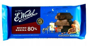 Czekolada Mocno Gorzka 80% Kakao 80g E. Wedel