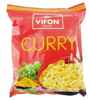 VIFON CURRY ostry rosół z kury zupka BŁYSKAWICZNA