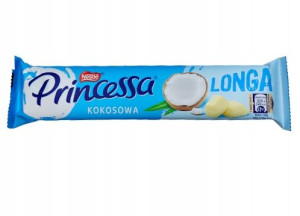 Wafelek Princessa Longa Kokosowa Biała 44g