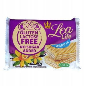 Wafle Lea Life Waniliowe Bez Glutenu Laktozy Cukru