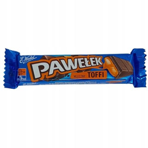 Batonik Czekoladowy Pawełek Mleczny Toffi 45g