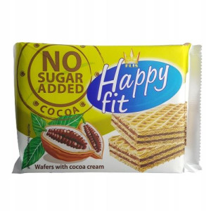 Wafle Happy Fit Kakaowe Bez Cukru 95g